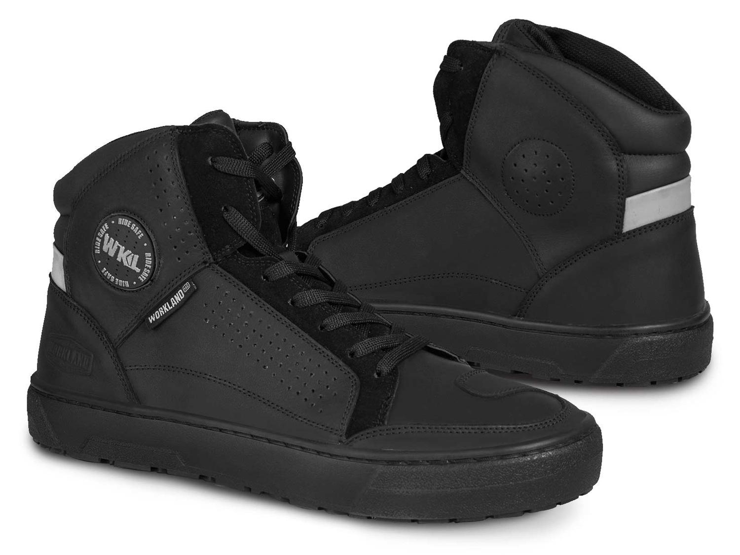 Bota hombre tenis motociclista botin biker WKL 80202 negro — imagen 1