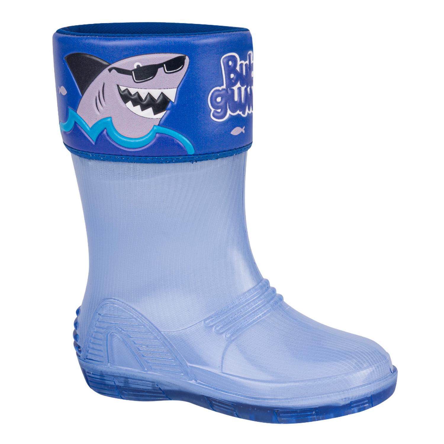 BOTA NIÑA NBUBBLE GUMMERS DE LLUVIA TIBURON LUCES 1312335 — imagen 2