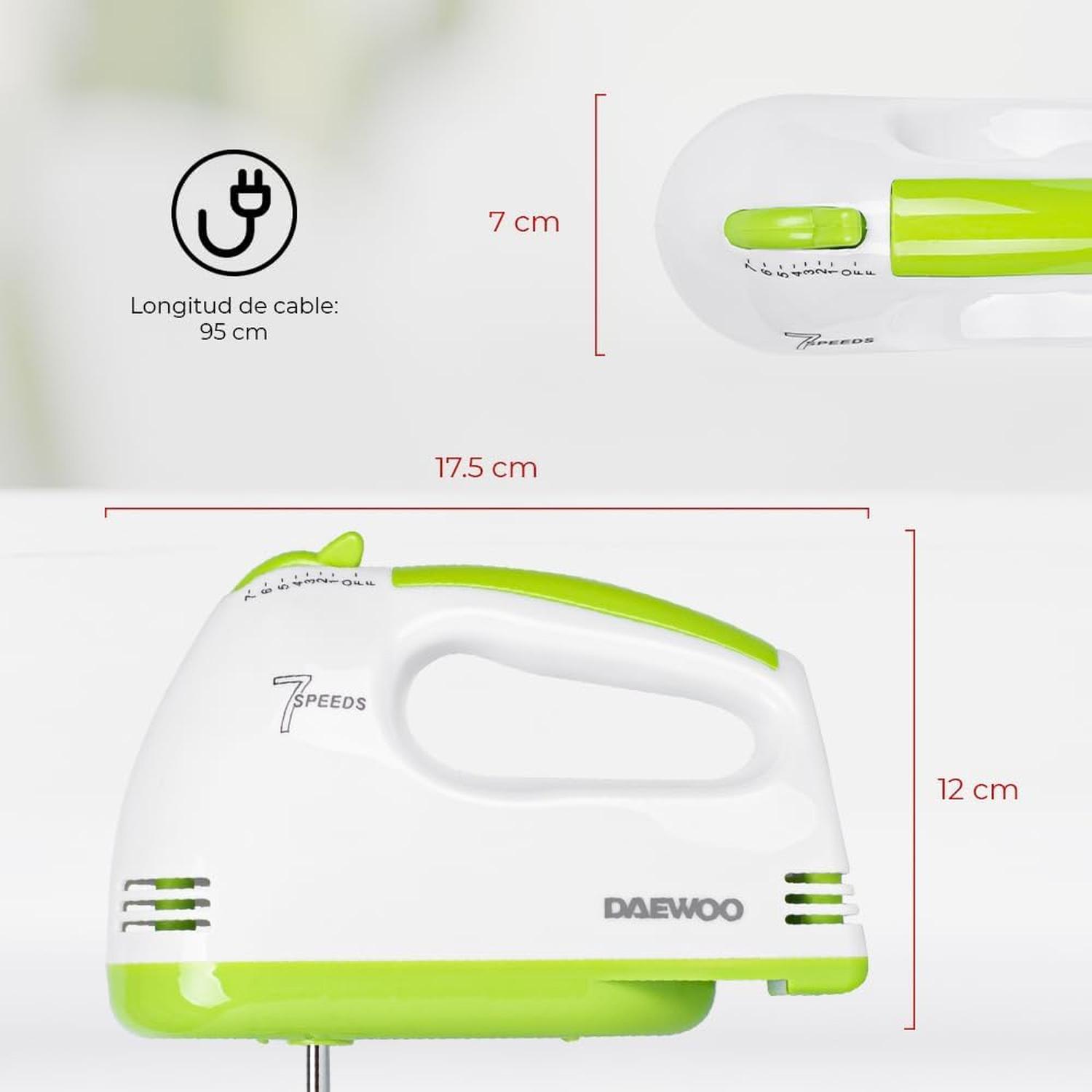 Batidora De Mano Daewoo Dhm-203 7 Velocidades Con Accesorios — image 5