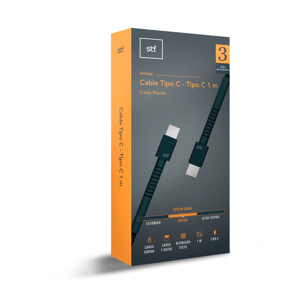 Cable STF Tipo C a tipo C Carga rapida 1 metro — imagen 5