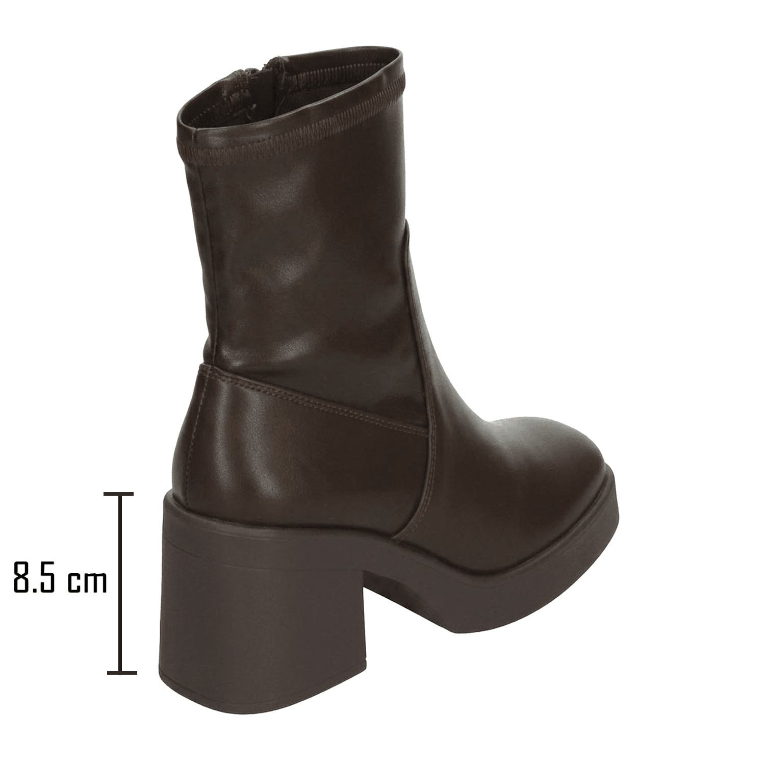 Bota EFE Dama Café Casual Tacón Cierre Mujer — imagen 4