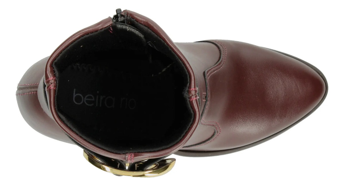 Botines Beira Rio Mujer Tacón Vino Mujer — imagen 17