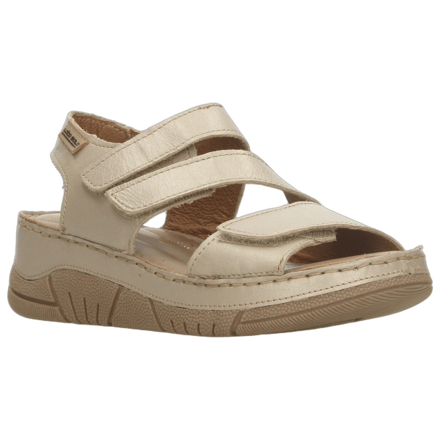 Sandalias Lobo Solo Dama Casual Cómodo Dorado Mujer — imagen 2