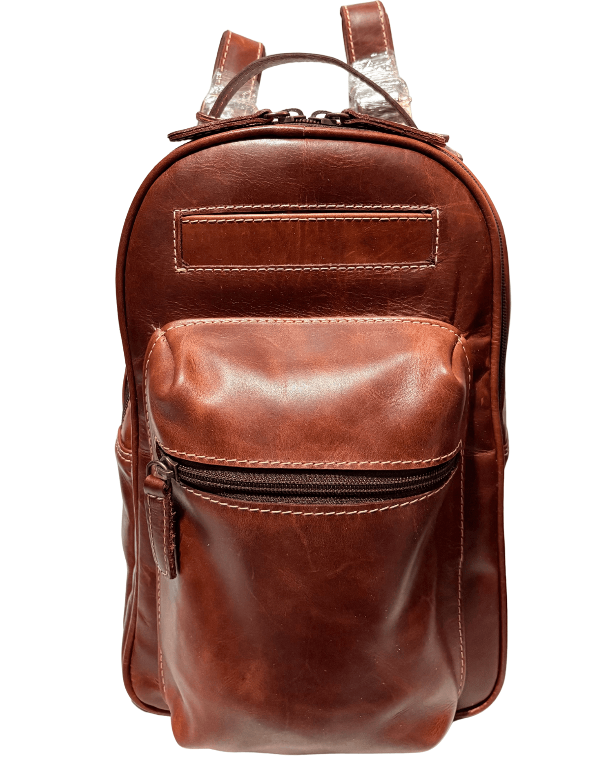 Mochila Pequeña De Piel Legitima Genuina Para Dama Con Bolsillos Frontales Bp03 — imagen 6