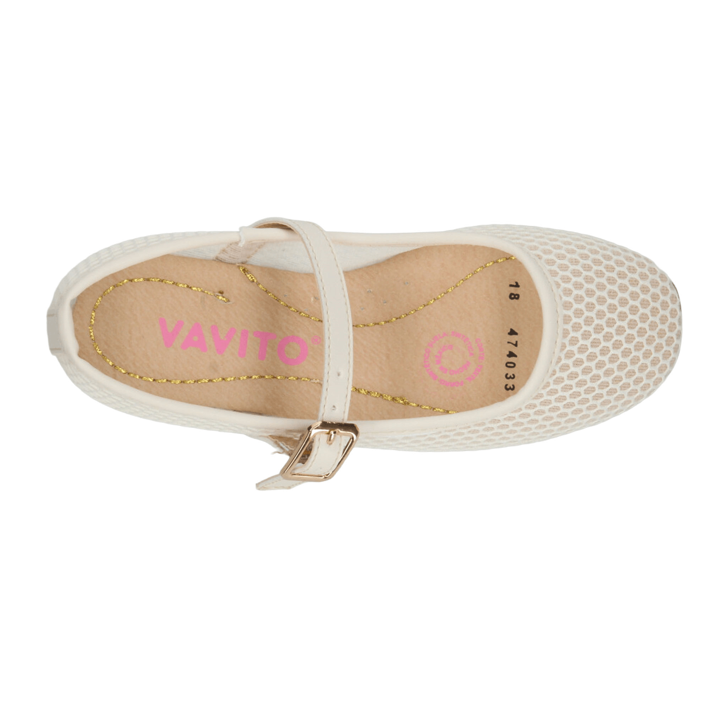 Flat Vavito Red Niña Casual Hebilla Blanco Infantil T22-27 — imagen 8