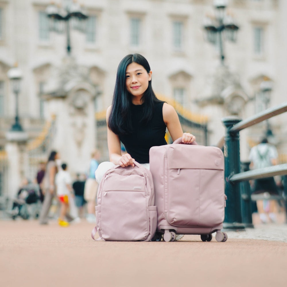 Maleta de viaje + Mochila Dott Cool Capital Combo Equipaje Carry On Cabina Rosa — imagen 7