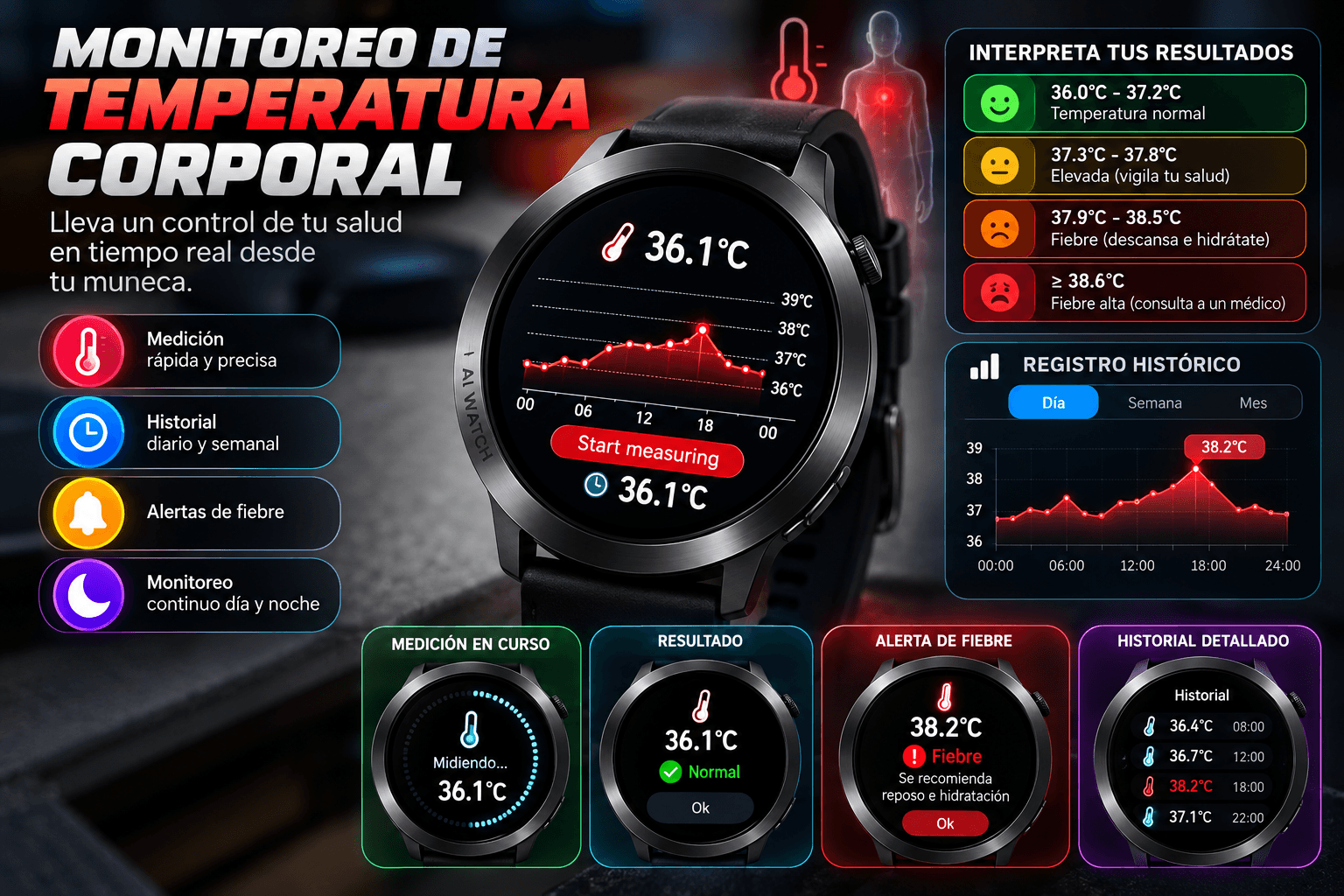 Smartwatch NEURIX AI Watch 3 con ChatGPT, WhatsApp, Llamadas Bluetooth y Funciones Deportivas — imagen 13