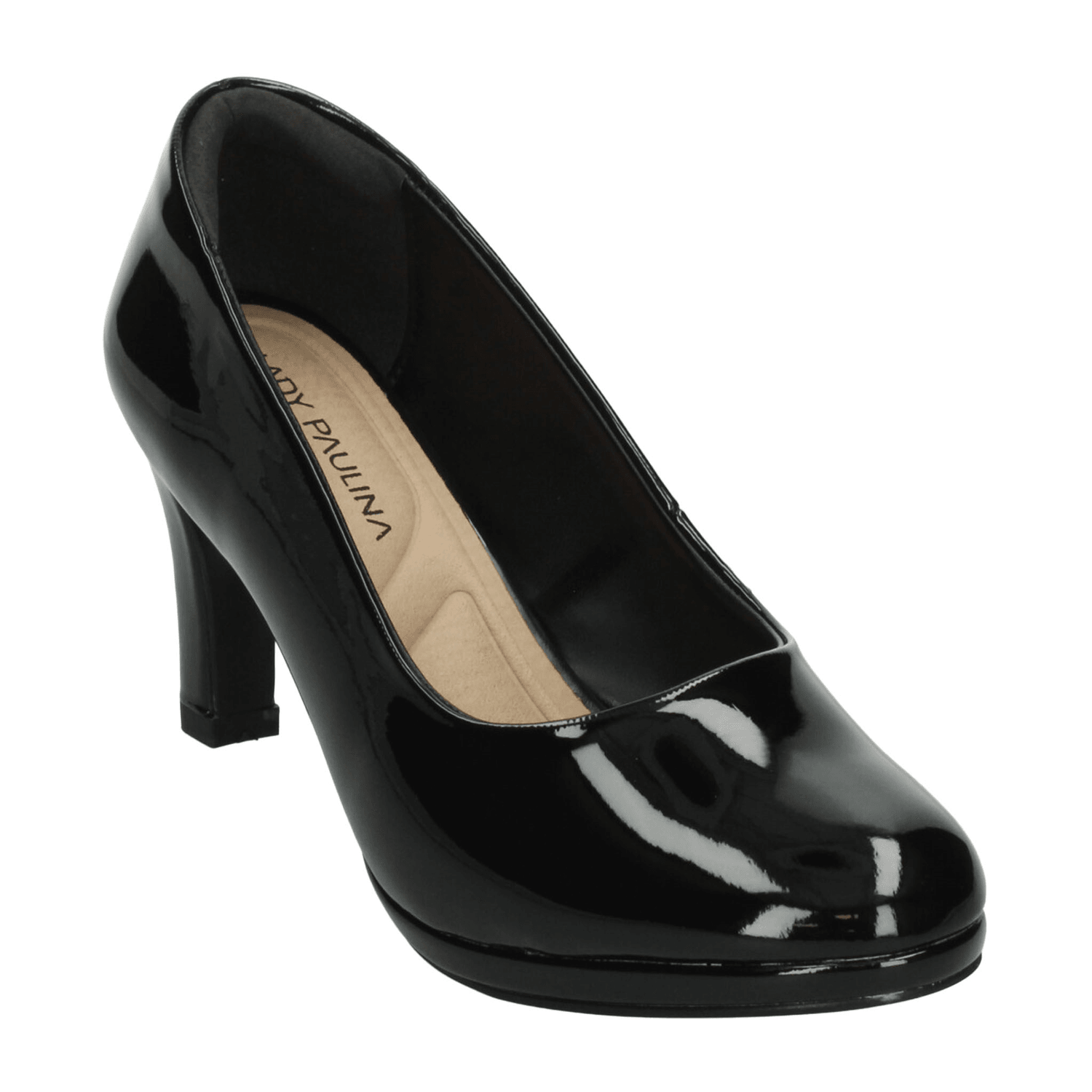 Zapatillas Paulina Dama Formal Charol Negro Mujer — imagen 4