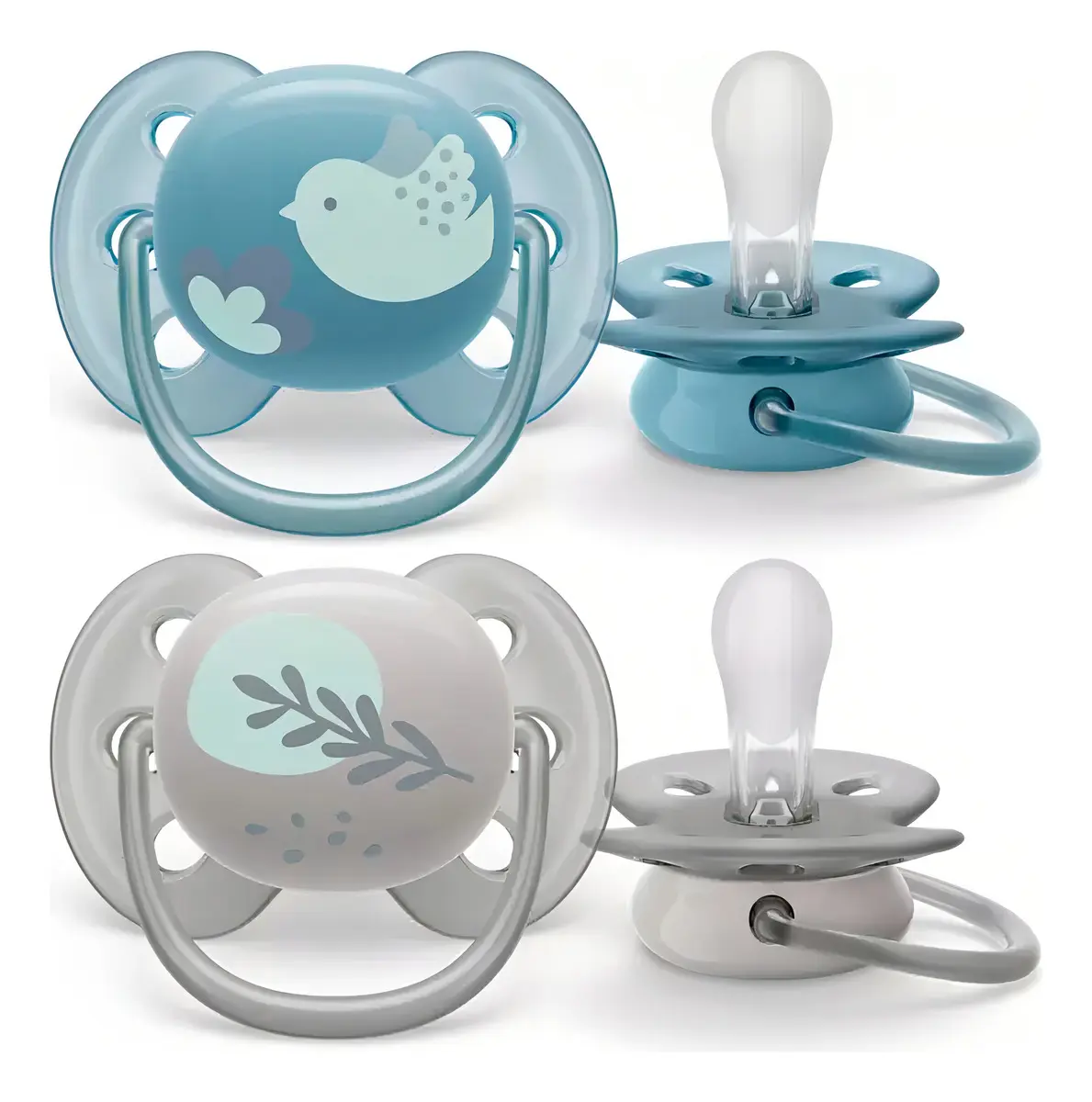 Philips Avent SCF091/15 Chupón Gris Y Azul 2 Piezas Ultra Soft — imagen 3