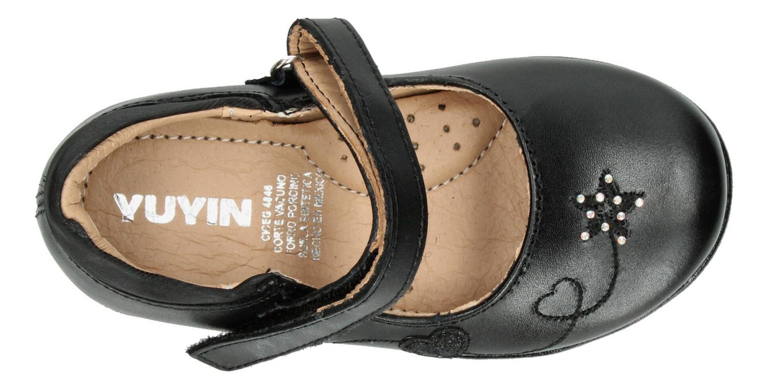 Zapato Yuyin Niño Escolar Cómodo Negro Infantil T15-18 — imagen 8