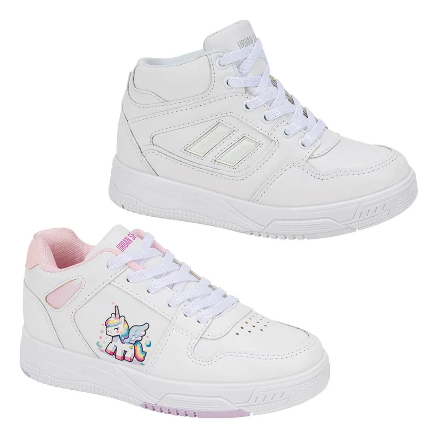 Tenis Escolar Urban Shoes Niña Kit 2 Pares Liso 1342218 — imagen 2