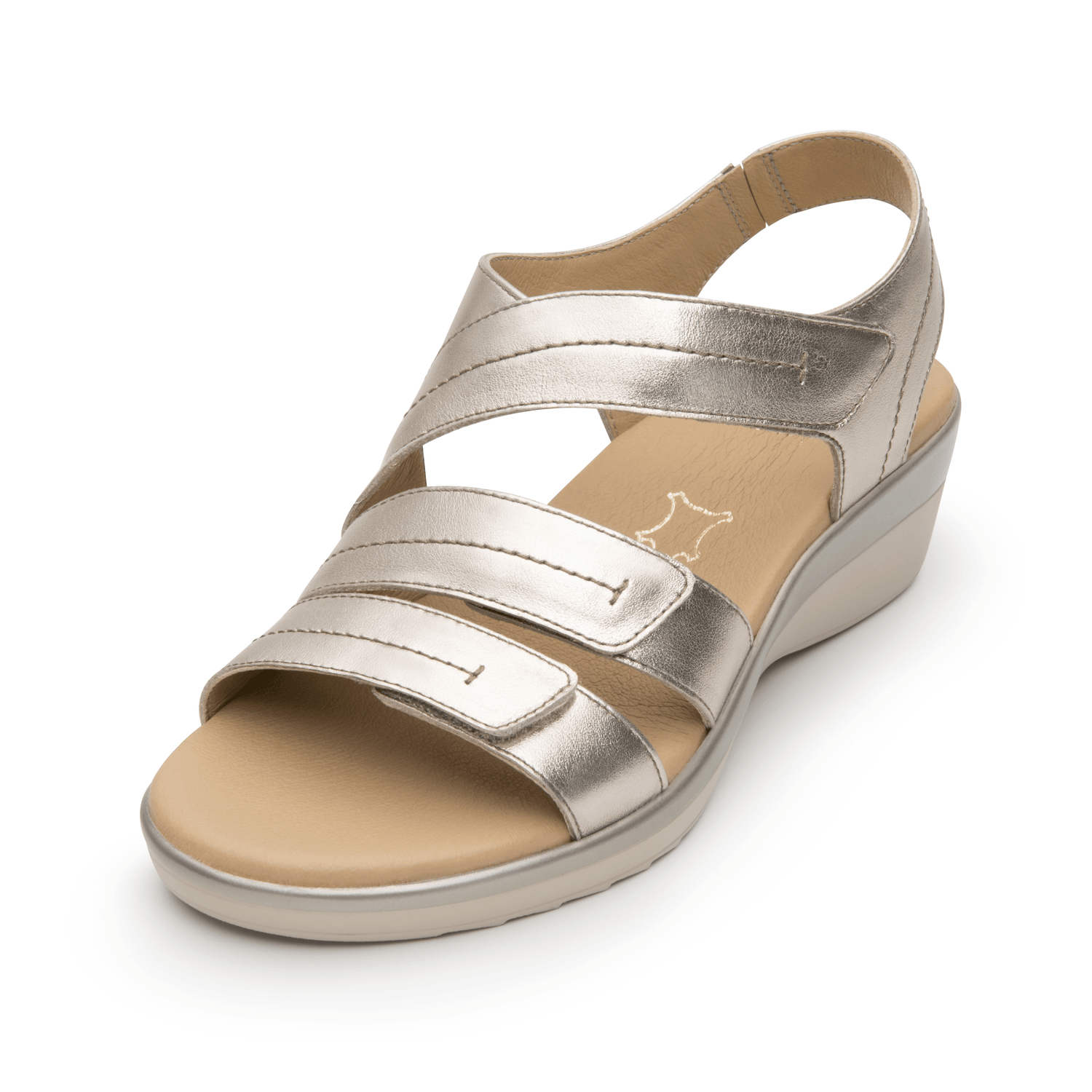 Sandalias Dama Flexi Dorado Casual Mujer — imagen 4