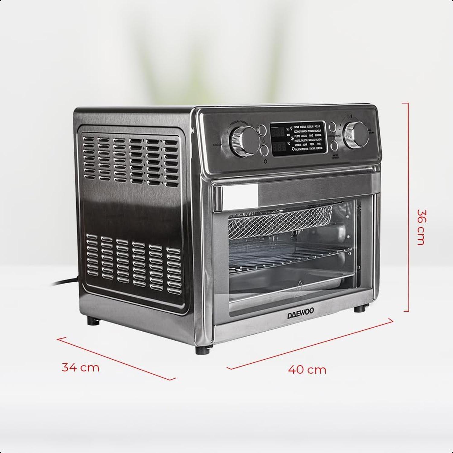Horno Freidora de Aire Daewoo 25L 3 en 1 Acero Pantalla — imagen 5