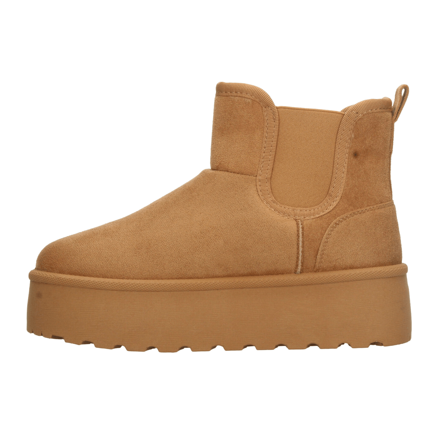 Botín Berlin Dama Camel Casual Plataforma Peluche Mujer — imagen 6