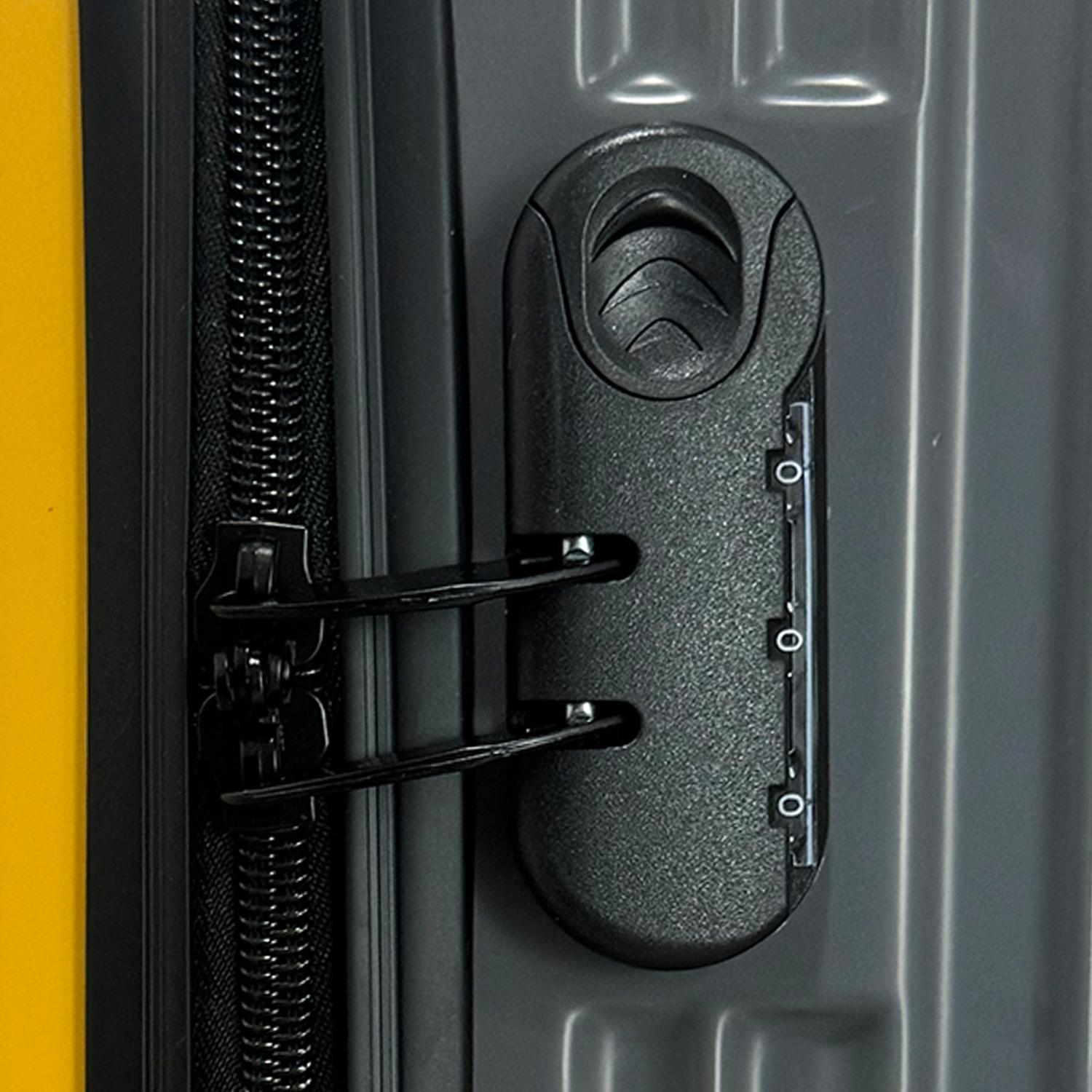 MALETA CARRY ON VIAJE RÍGIDA DE 20" AMARILLO CON GRIS — imagen 3