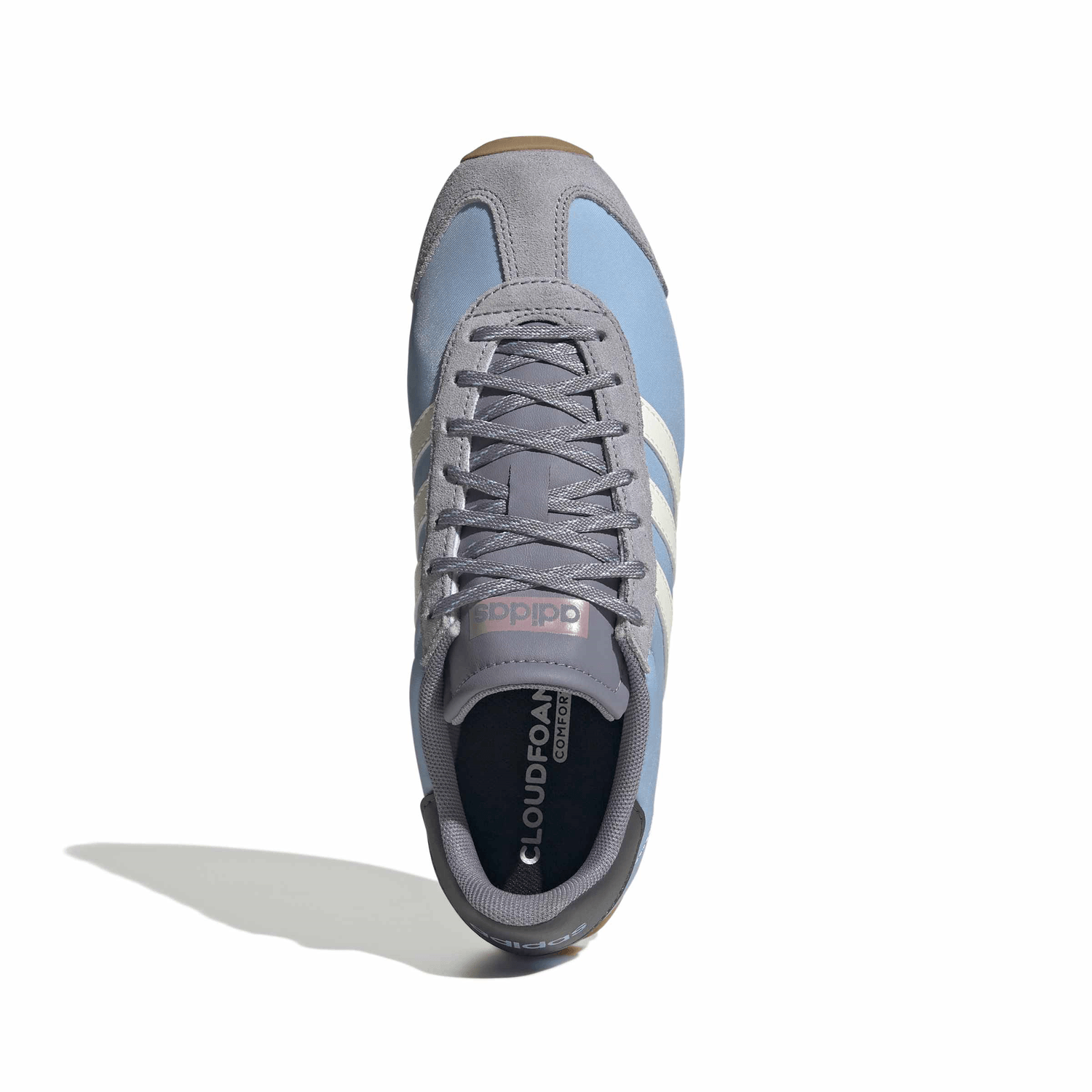 Tenis Adidas Runvista Dama Azul Cielo Casual Cintas Mujer — imagen 8