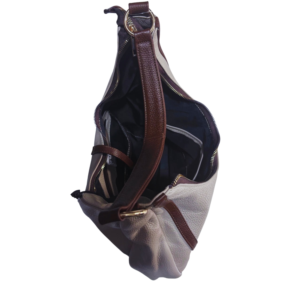 Bolso Grande De Piel Legitima Ternera Original Suave Negro Aitana — imagen 9