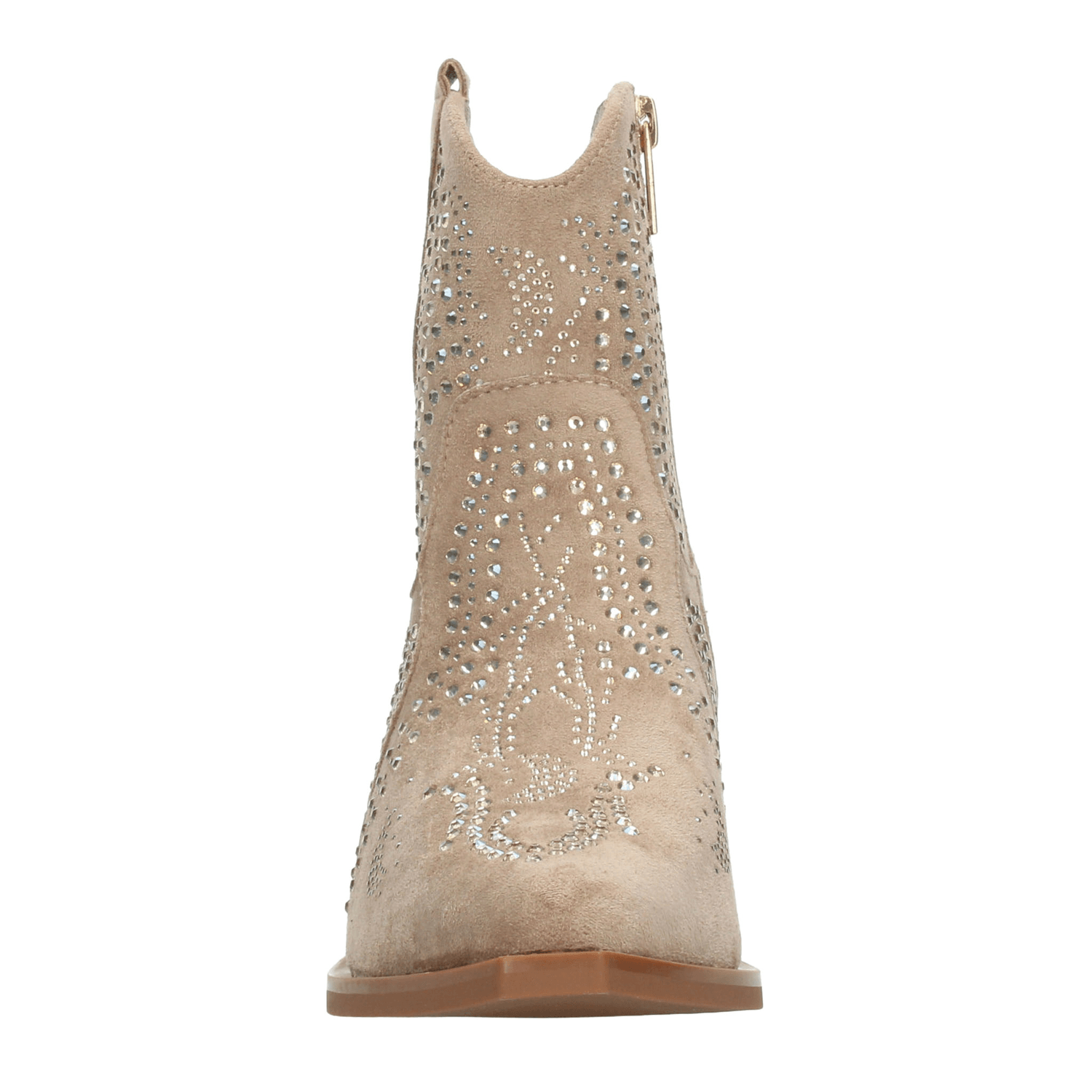 Botín Xti Dama Beige Casual Vaquero Pedreria Cierre Mujer — imagen 7