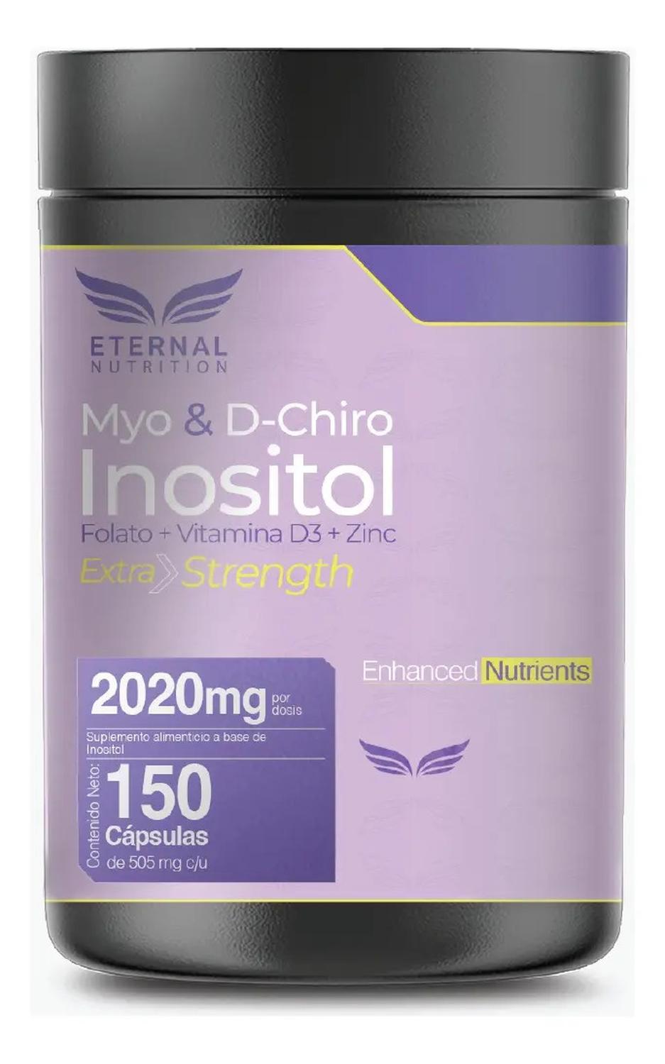 Essentials: Inositol 40:1 Myo & D-Chiro, Folato 5-MTHF + D3 + Zinc, Bienestar Hormonal, 150 Cápsulas — imagen 1