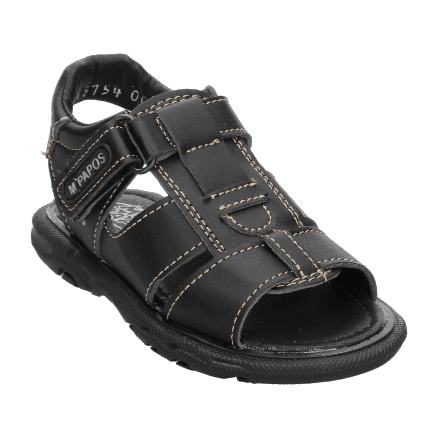 Sandalias Minipapos Niño Casual Negro Infantil T18-22 — imagen 4