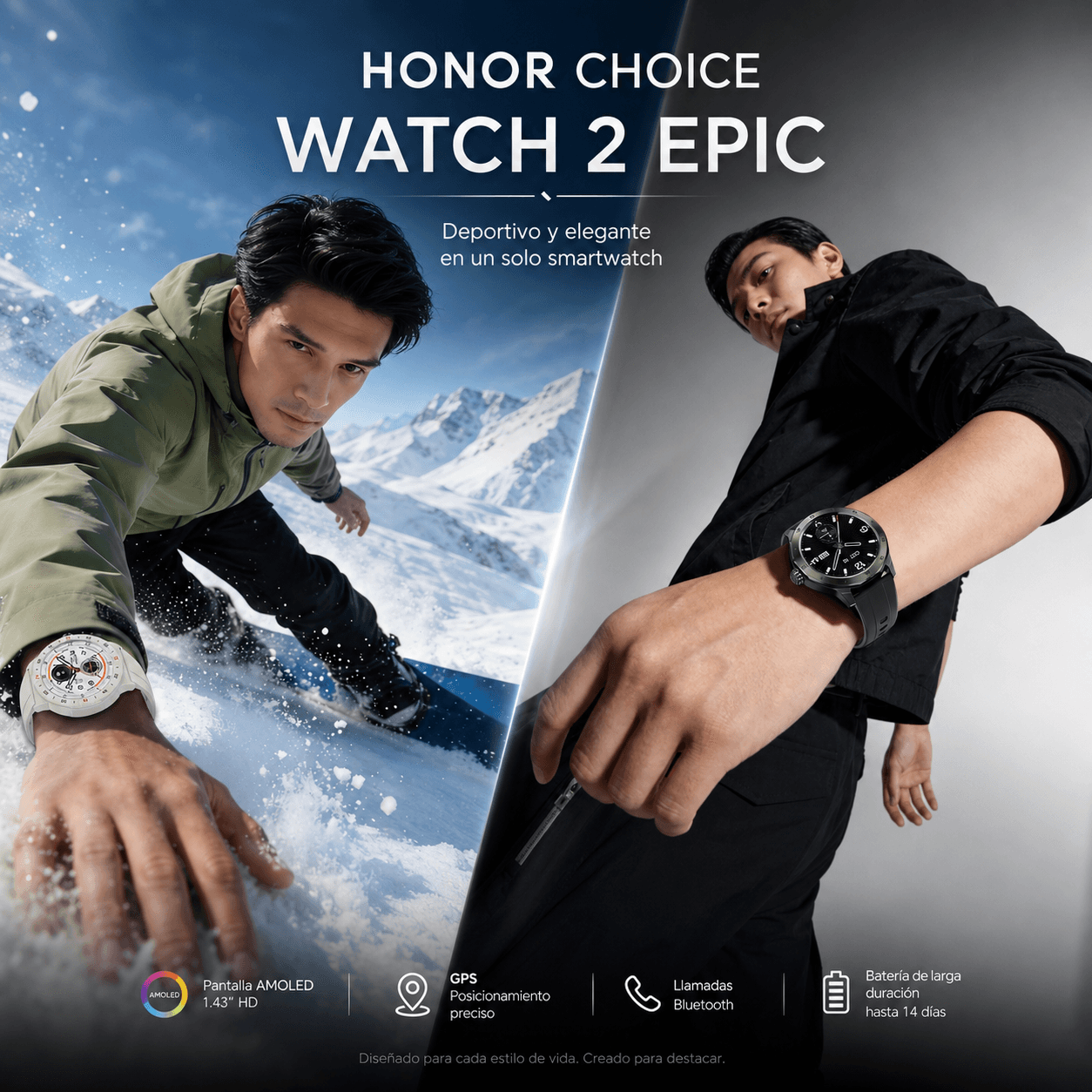 Smartwatch HONOR CHOICE Watch 2 Epic AMOLED con GPS, Llamadas Bluetooth y 5ATM — imagen 5