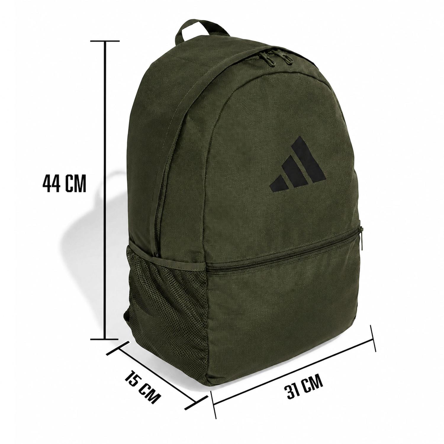 Mochila Unisex Adidas Classic 23 Olivo Escolar 23L — imagen 7