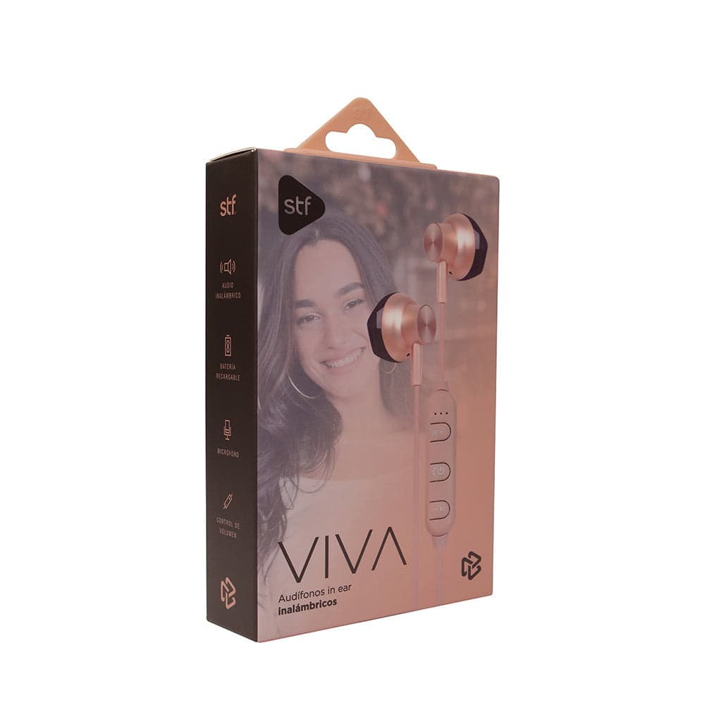 Audífonos Inalámbricos In-Ear STF VIVA: Sonido Potente, Alcance de 10m Rosa — imagen 7