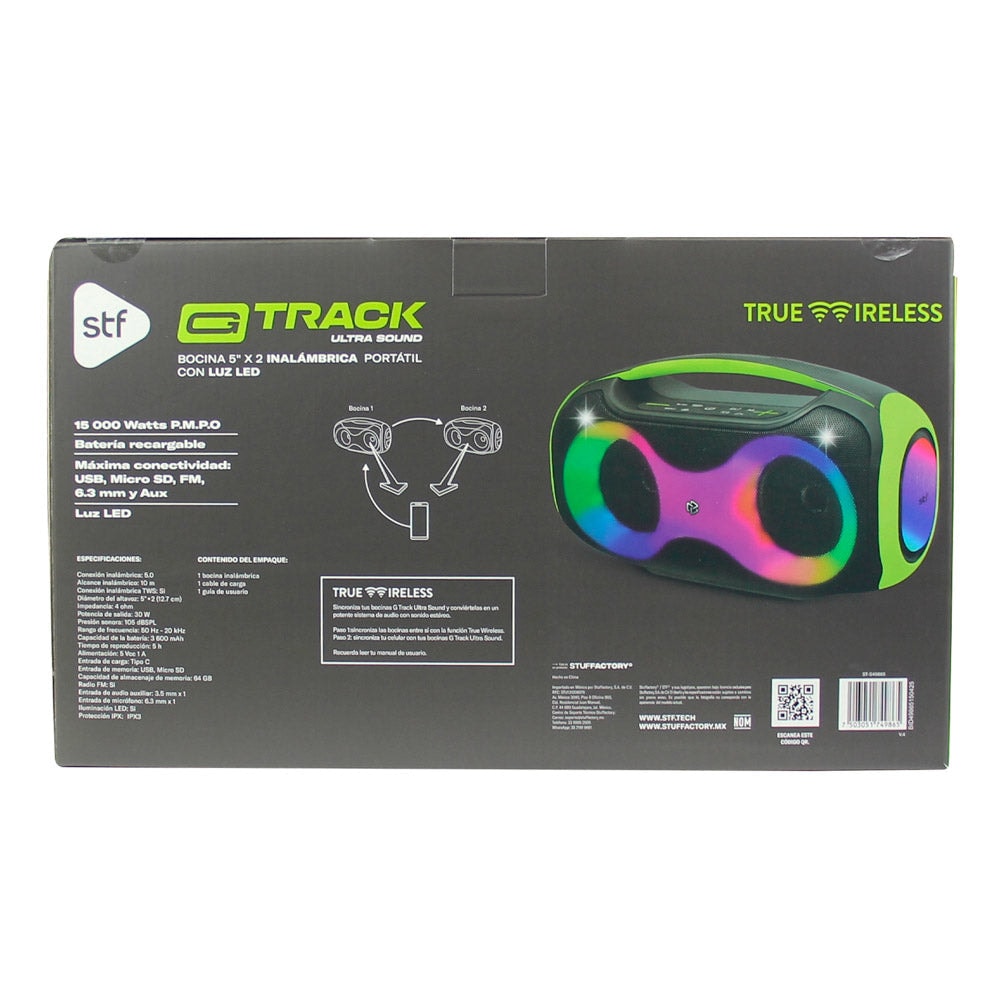 Bocina Portatil G Track Ultra 5x2 STF 30W 5hrs Uso Funcion Tws — imagen 11