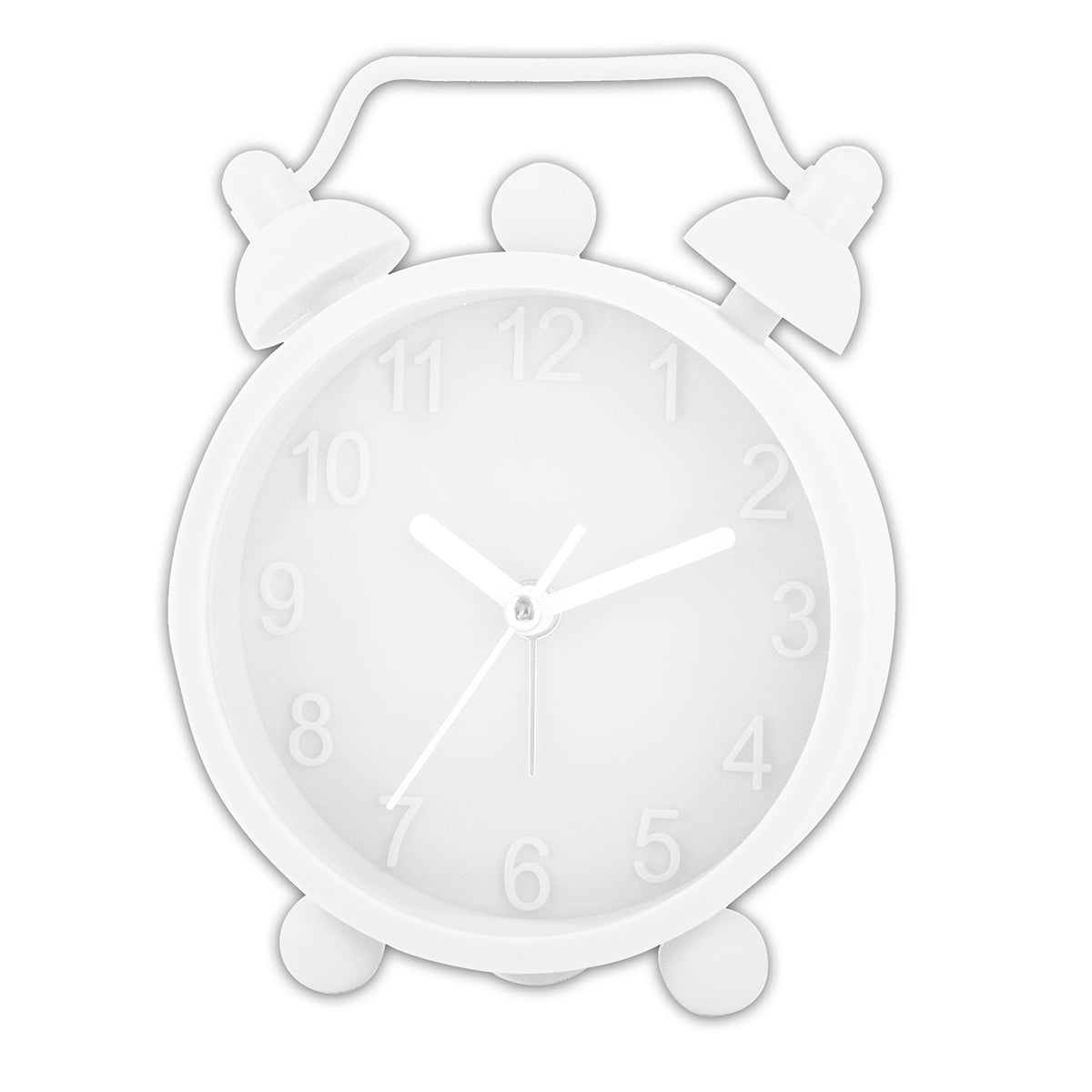 Reloj Despertador Analógico Silicon Blanco Decorativo Timco RD-611B — imagen 2