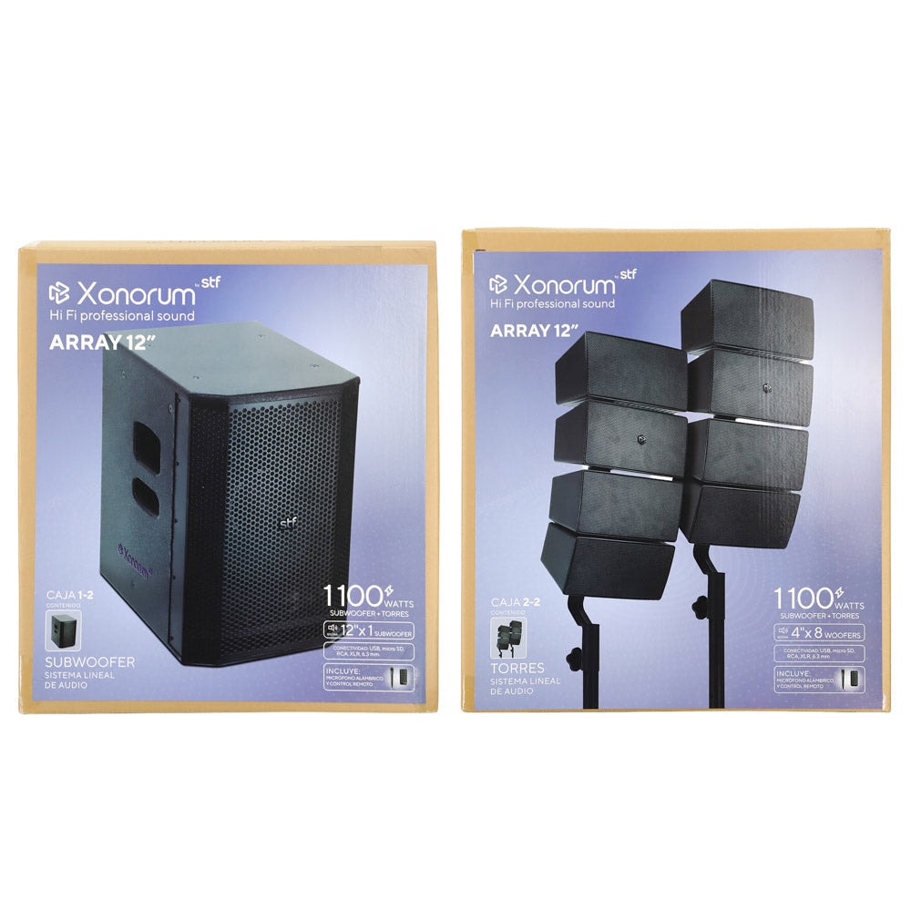 Sistema de Audio Lineal Profesional Xonorum Array 12 STF Potencia 1100W, Audiencia 150 personas — imagen 14