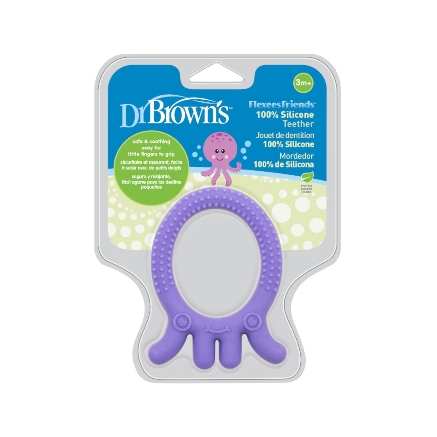 Mordedera Flexees Friends Silicona Para Bebe Dr Brown´s 3m+ Pulpo — imagen 3