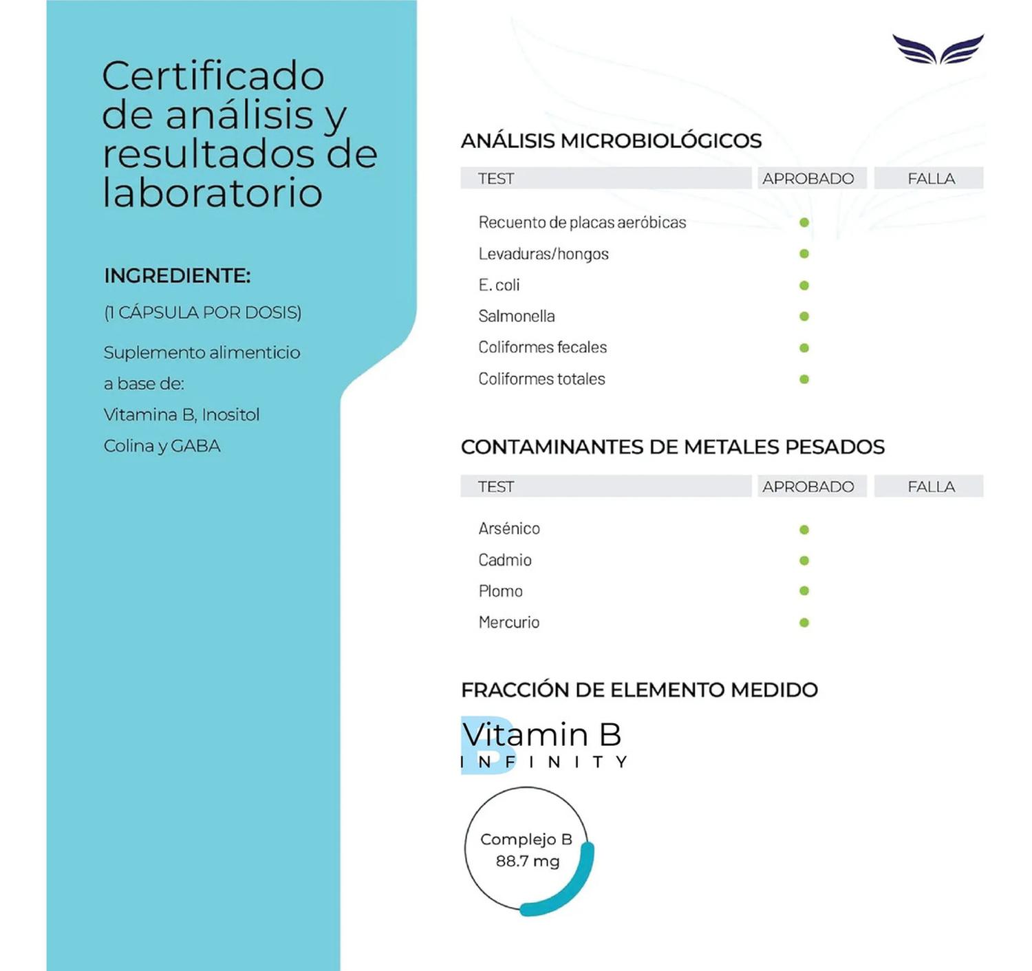 Infinity: Complejo B Elevado, 11 Formas Bioactivas de B1, B2, B3, B6, B9 Folato, B12, 300 Cápsulas — imagen 7