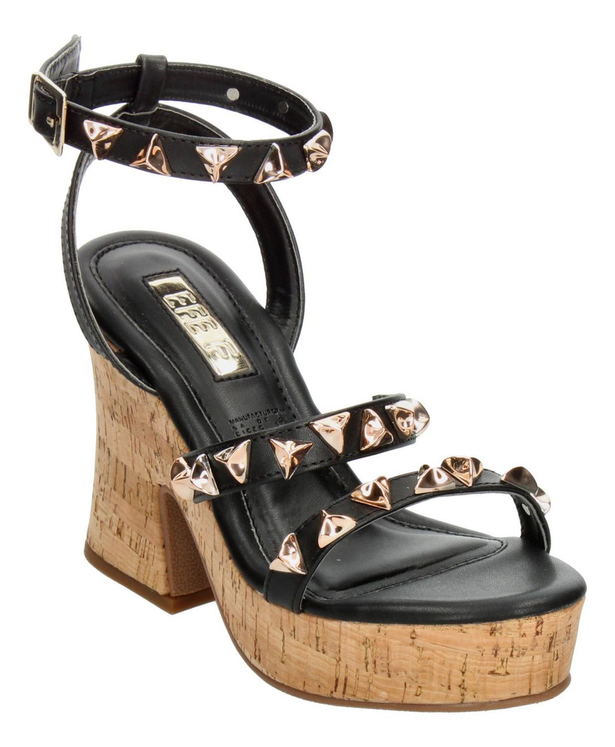 Sandalias Efe Dama Casual Tacón 10.5cm Negro Mujer — imagen 3