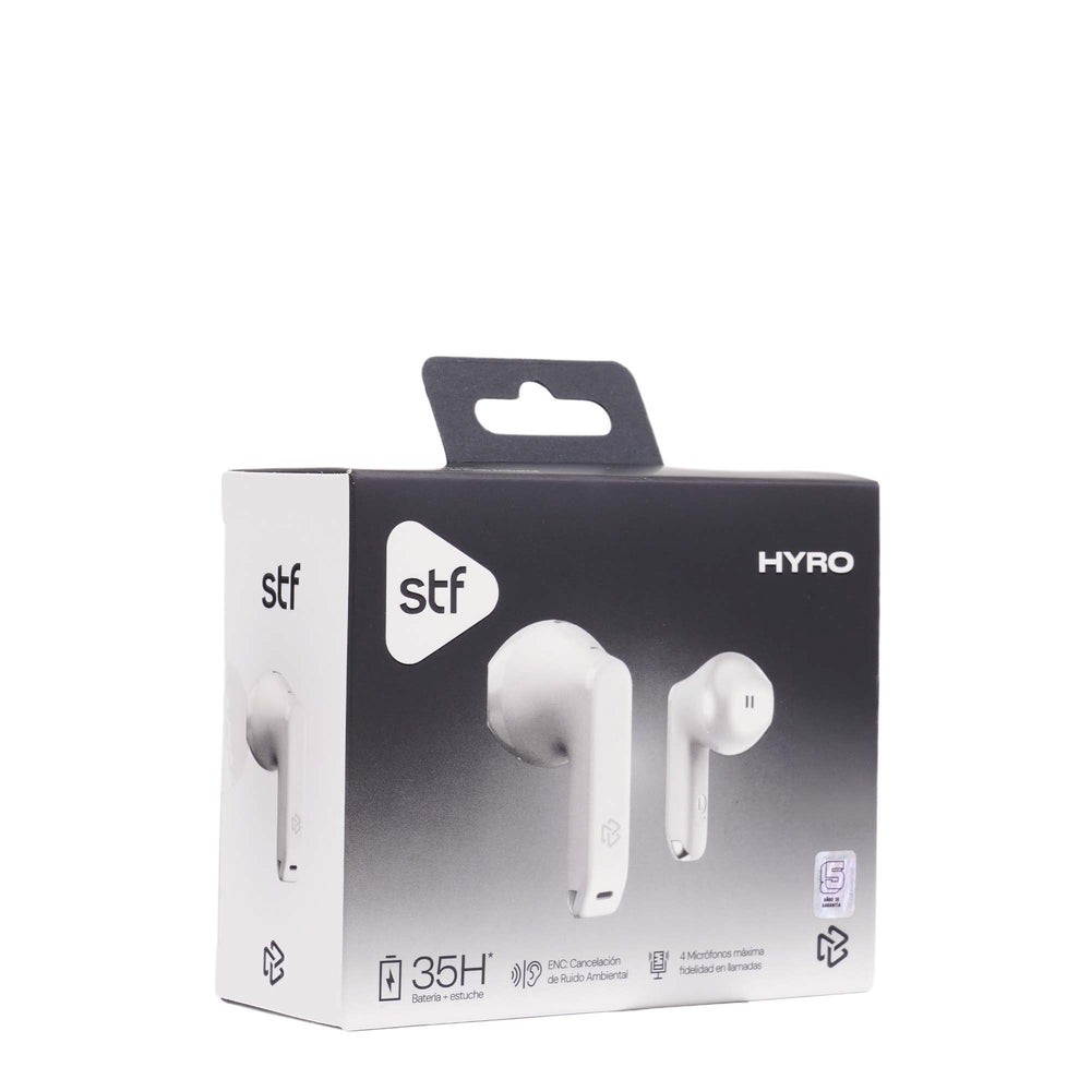 Audífonos Inalámbricos Tws HYRO STF 36hrs Uso ENC Blanco — imagen 10