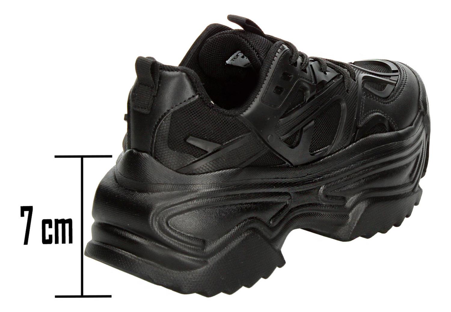 Tenis Dama Ten Colours Negro Plataforma Casual Mujer — imagen 4