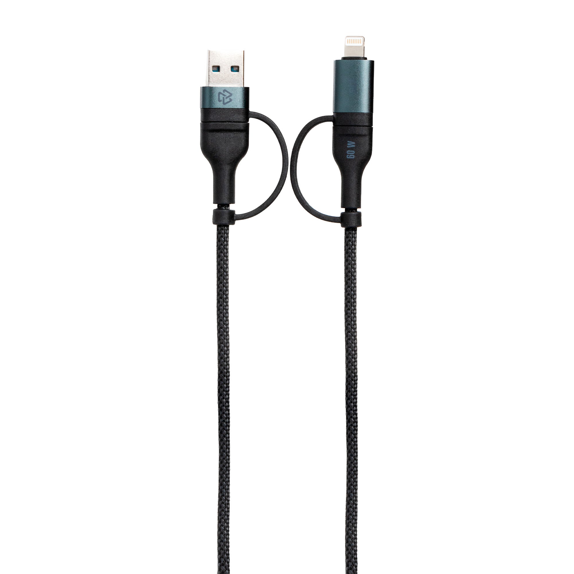 Cable 4 en 1 Tipo C/USB a Tipo C/Lightning 60W Carga Rápida 1.8m — imagen 8