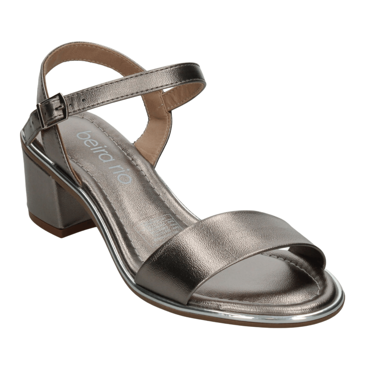 Sandalias Beira Rio Dama Plateada Fiesta Para Mujer — imagen 6