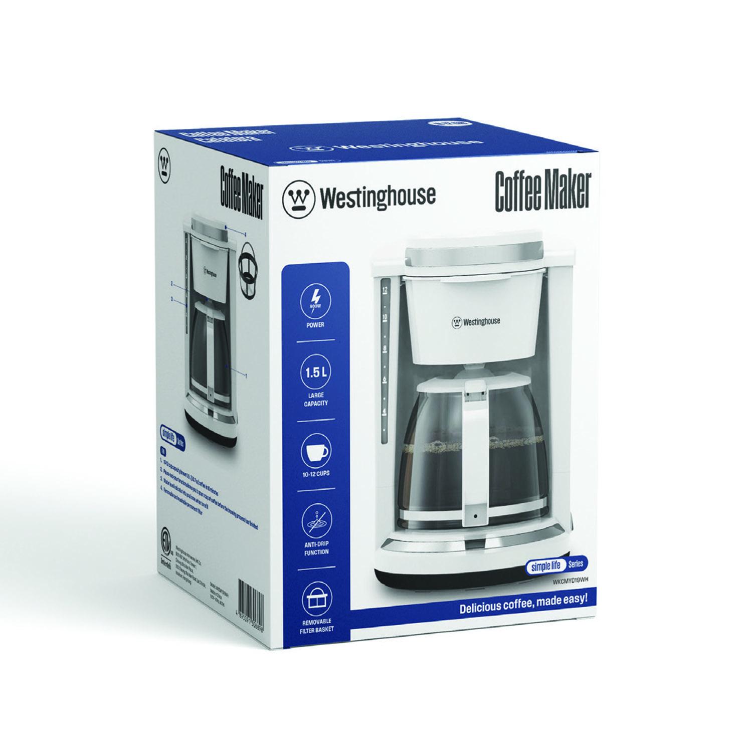 Cafetera de Goteo Westinghouse Simple Life 12 Tazas 1.5 L Blanca — imagen 2
