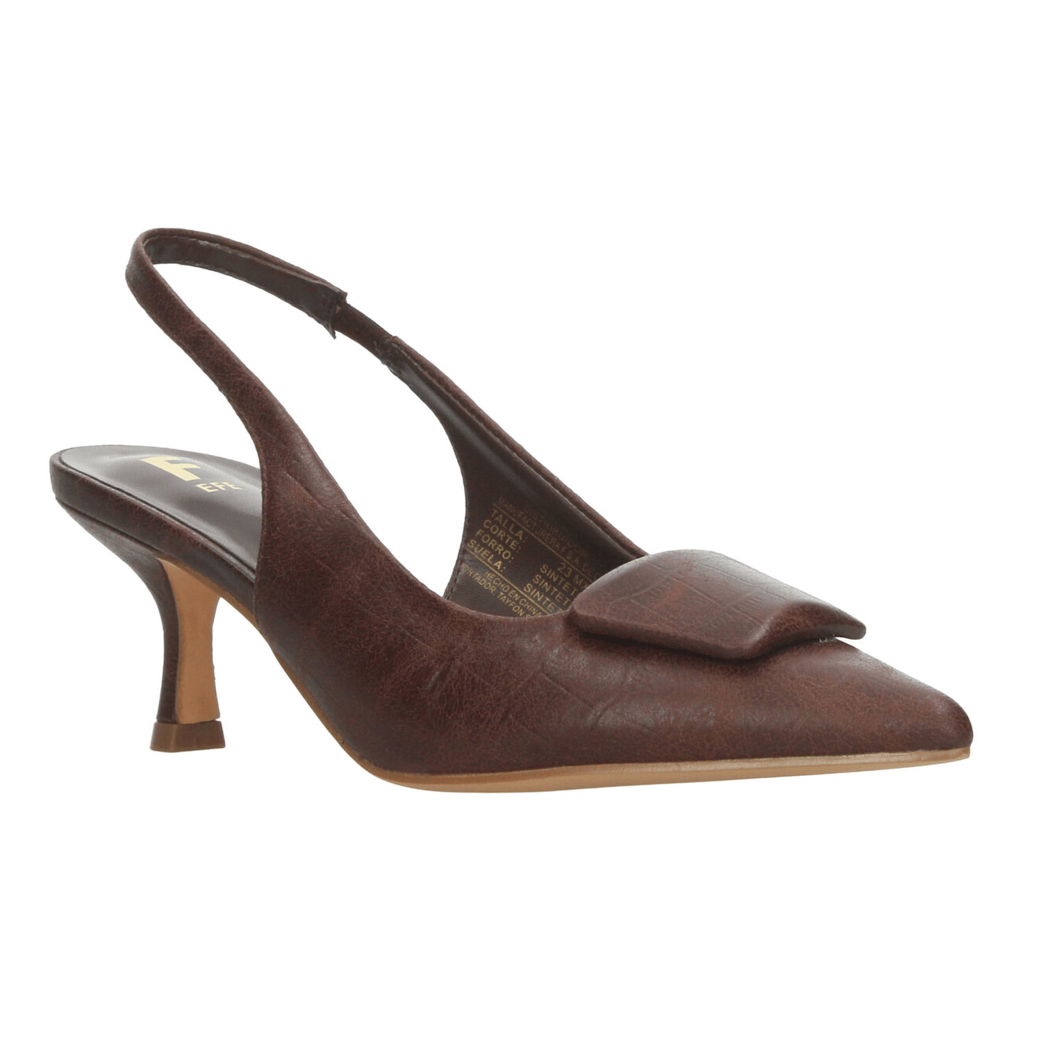 Zapatillas Efe Dama Café Formal Casual Slingback Mujer — imagen 3