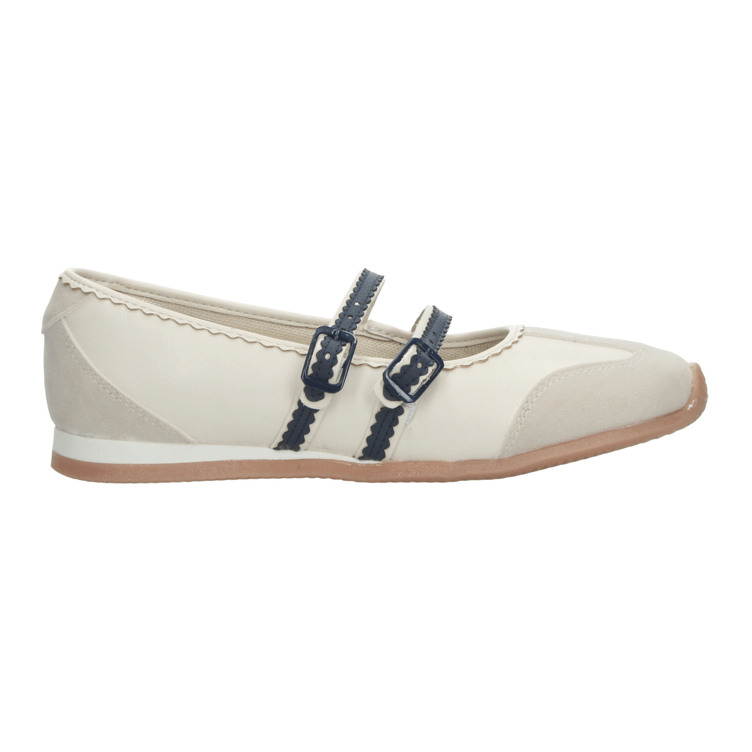 Flats Paulina Dama Casual Mary Jane Blanco Mujer — imagen 1