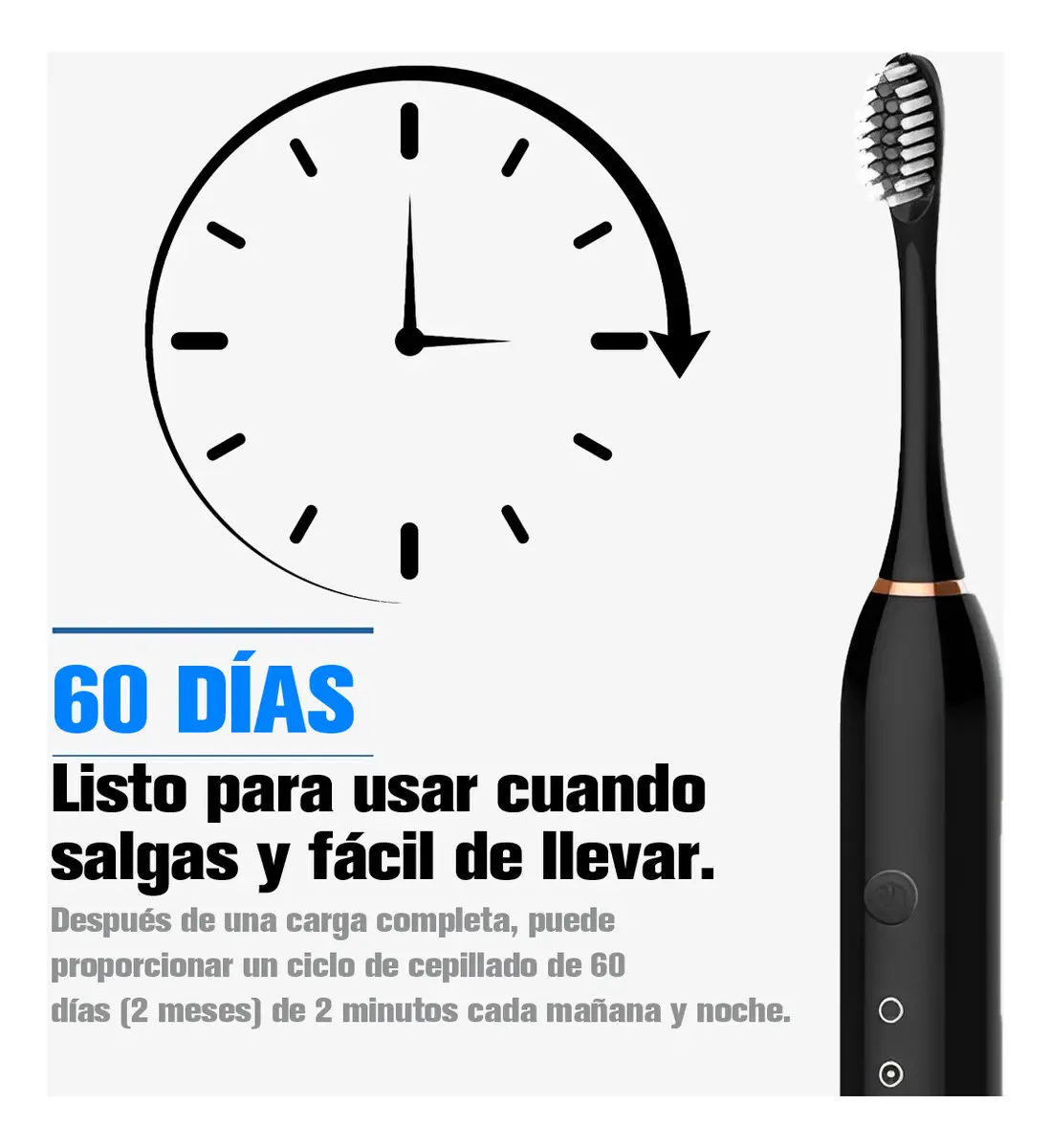 Cepillo de dientes eléctrico (Incluye 4 cabezales) — imagen 5