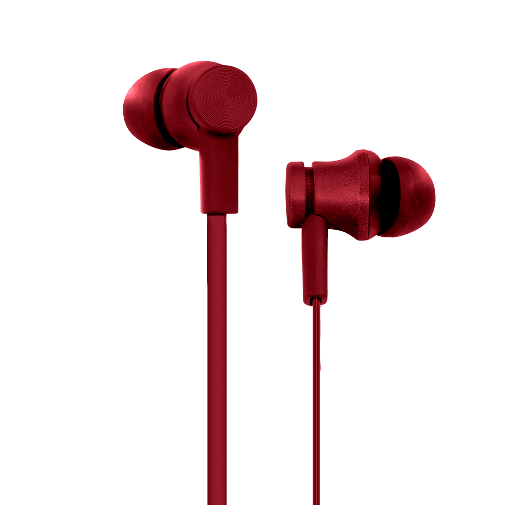 Audífono Alámbrico In-ear Billboard Prime: Con micrófono, conexión 3.5 mm, Rojo — imagen 3