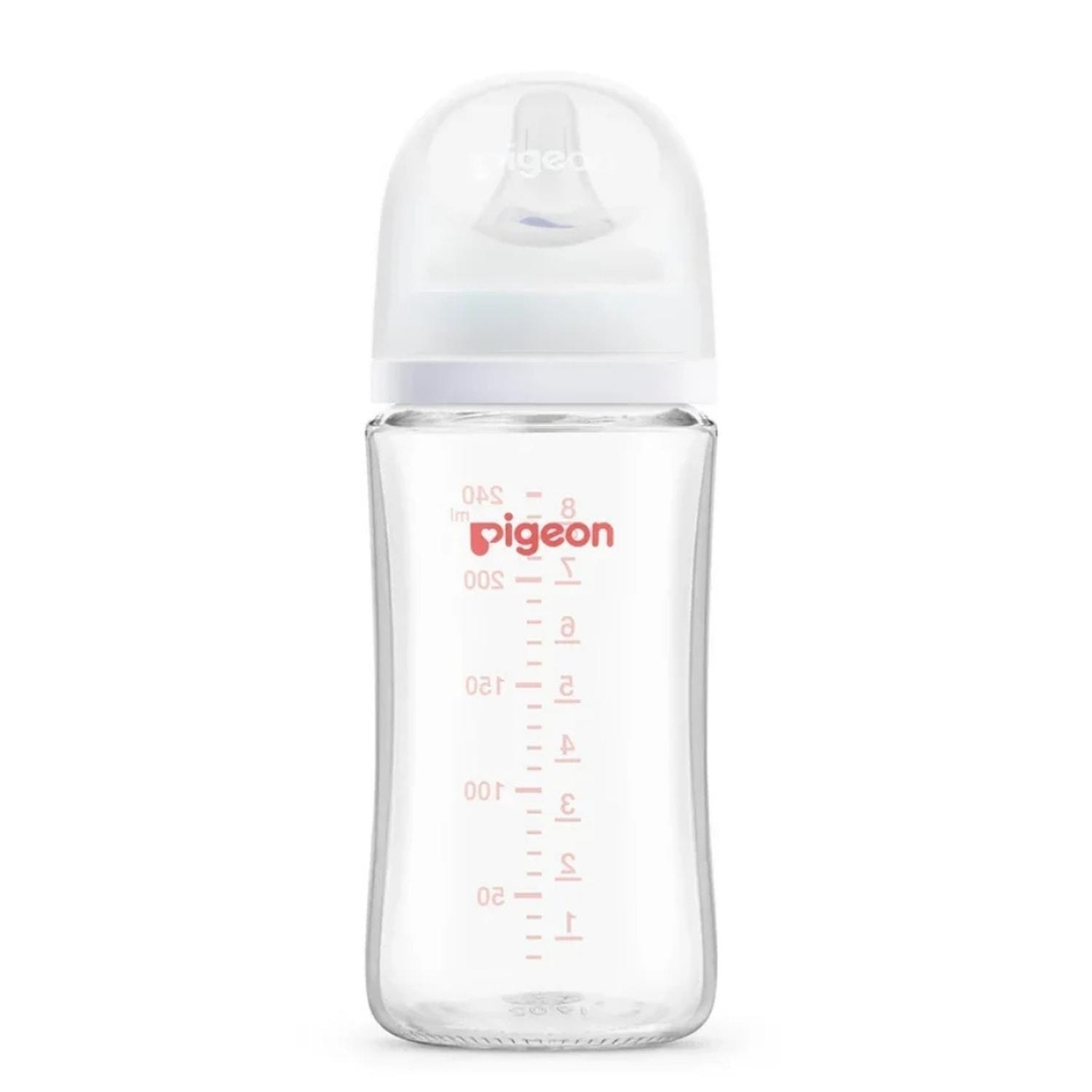 Combo 2 biberones 240ml Vidrio Pigeon Softouch Boca Ancha — imagen 6