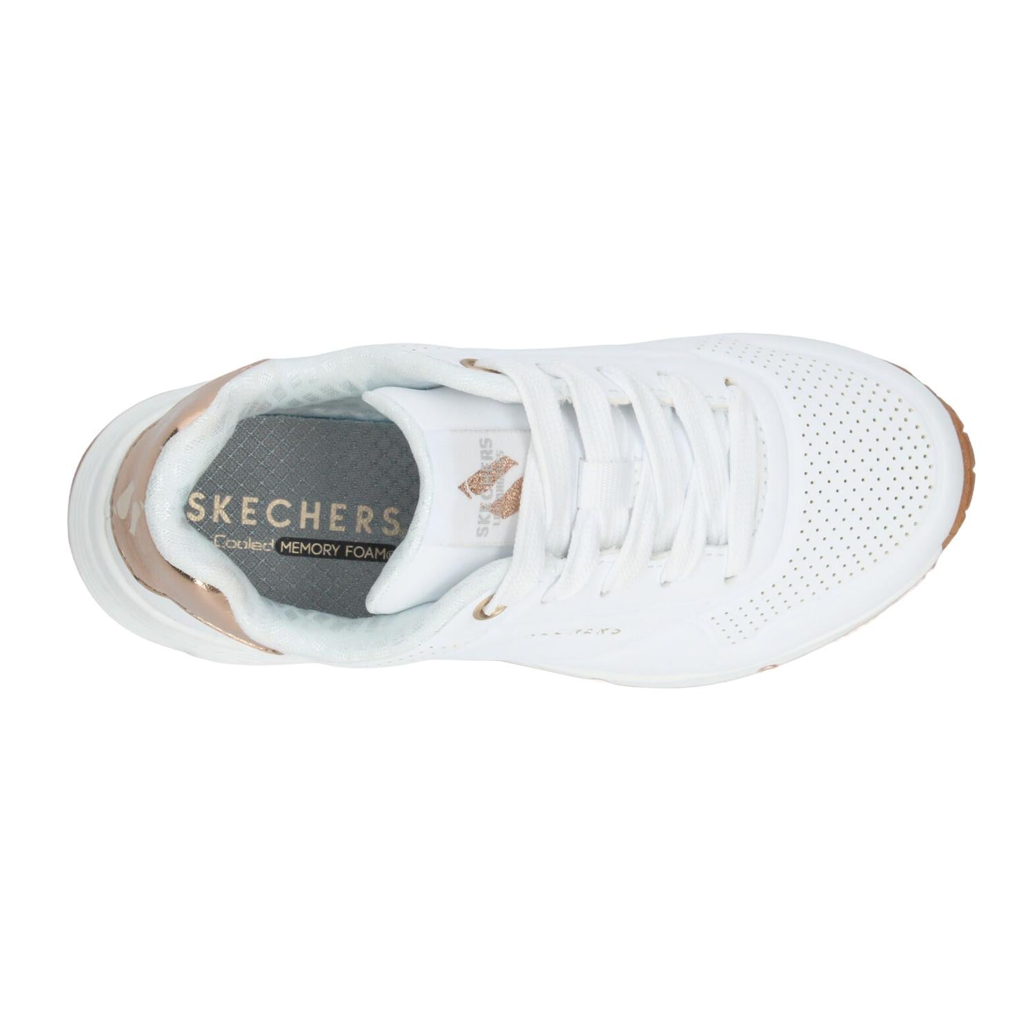 Tenis Niña Skechers Uno Blanco Casual Infantil T17-22 — imagen 9
