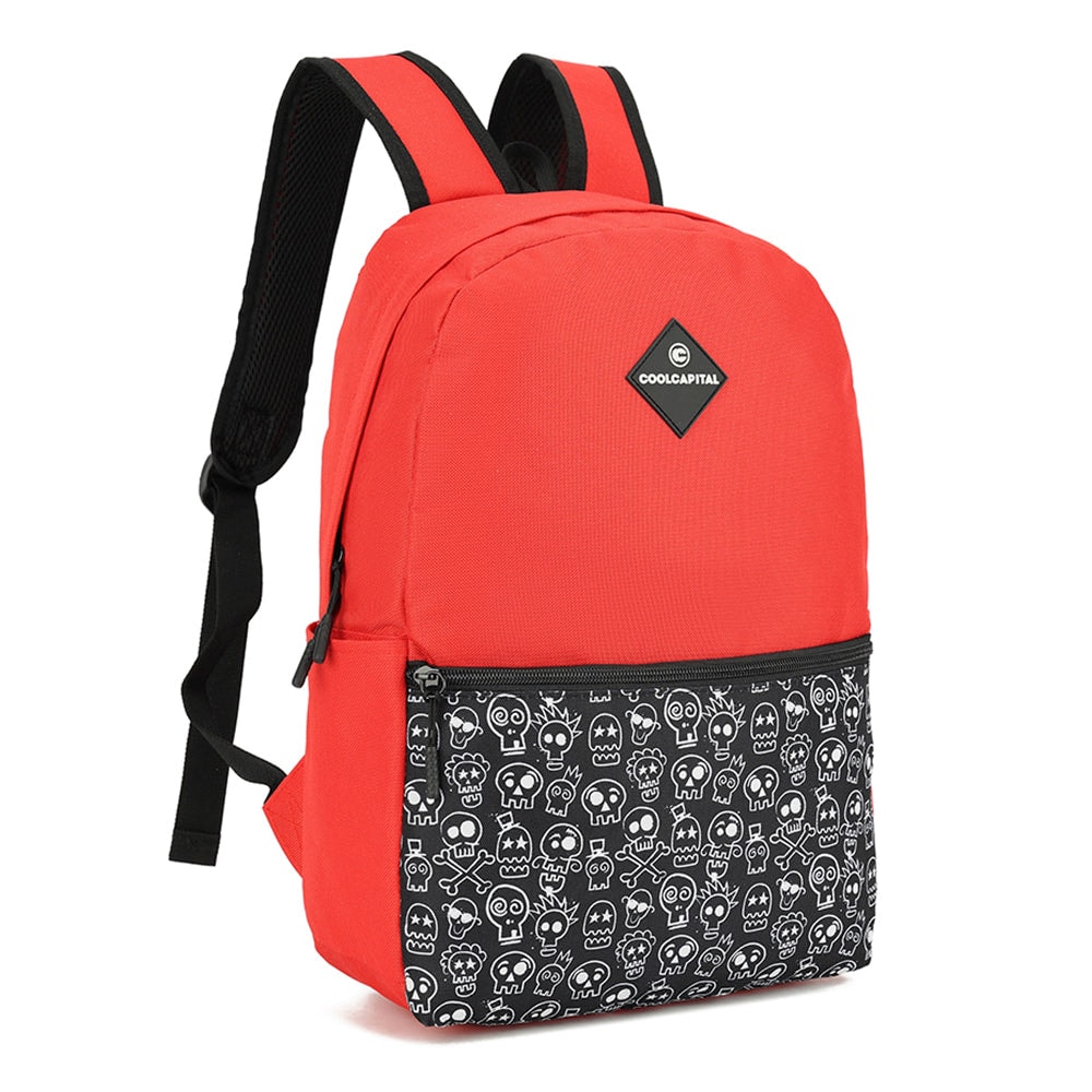 Mochila para laptop CoolCapital Lite Skulls 15.6" pulgadas Rojo — imagen 3