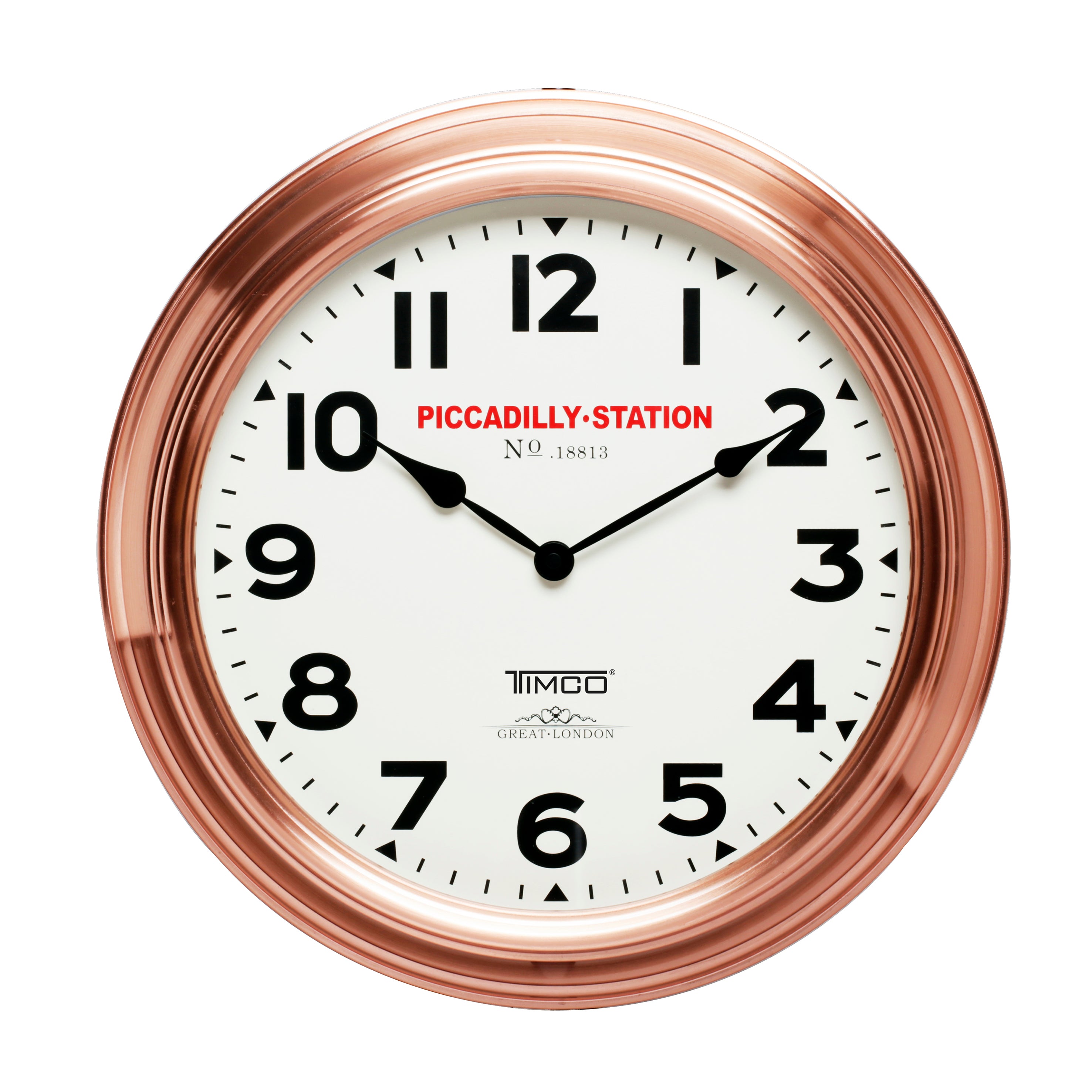 Reloj de Pared Analógico Estilo Retro Marco de Cobre Timco HYW121 — imagen 3