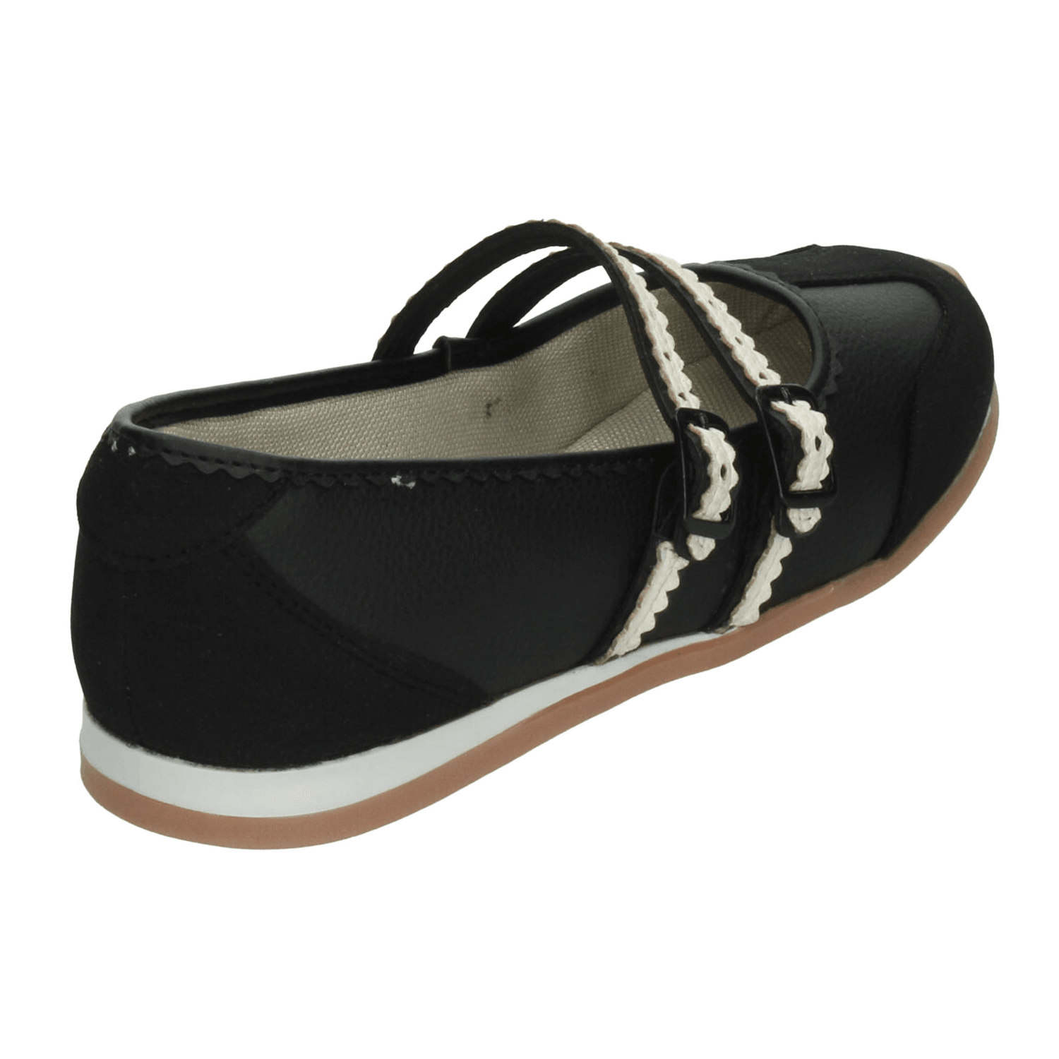 Flats Paulina Dama Negro Casual Mary Jane Mujer — imagen 4