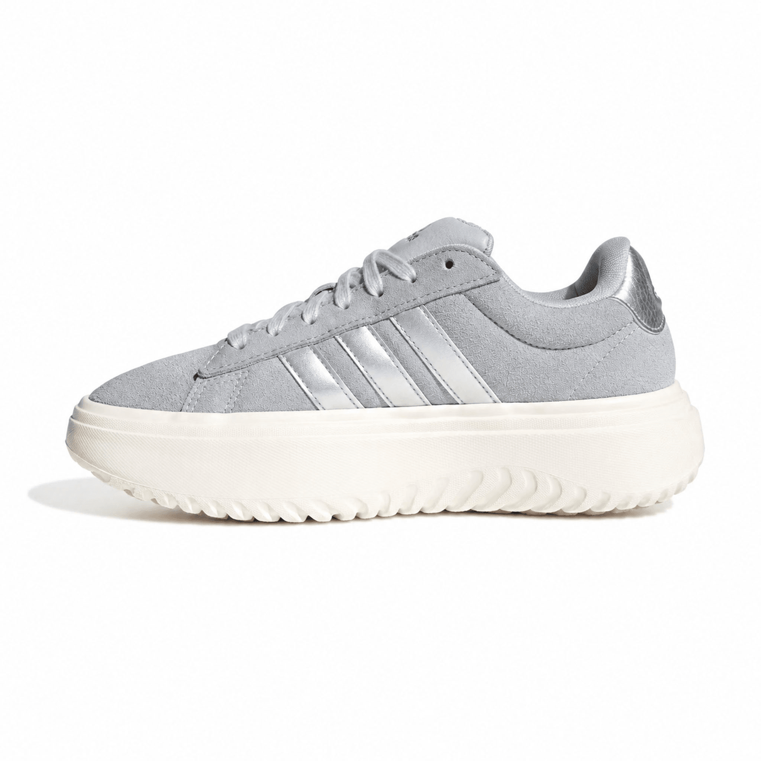 Tenis Adidas Grand Court Platform Dama Gris Casual Para Mujer — imagen 5