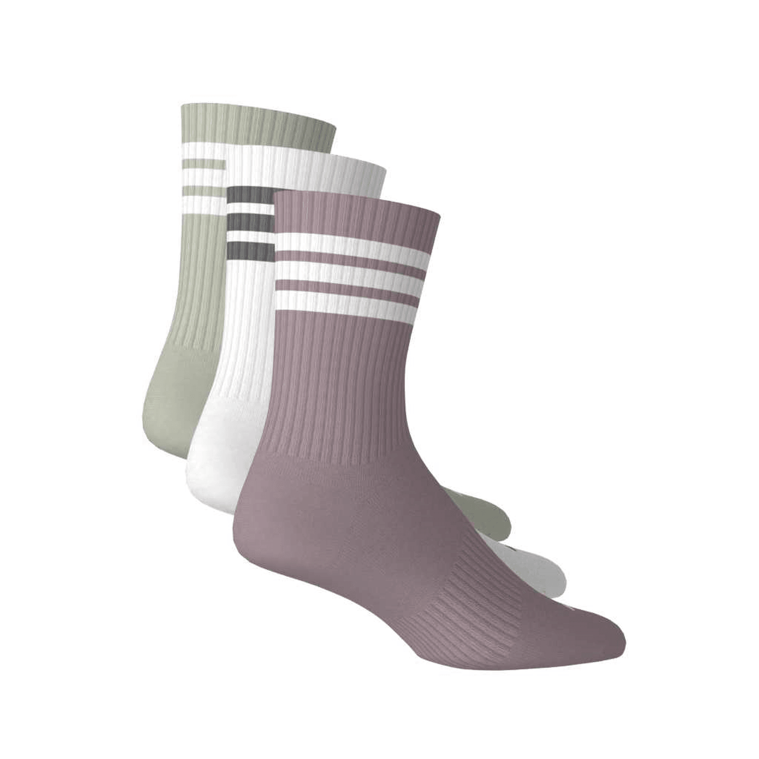 Calcetas Adidas Dama Multicolor 3 Pares Acolchados Largos Mujer — imagen 7