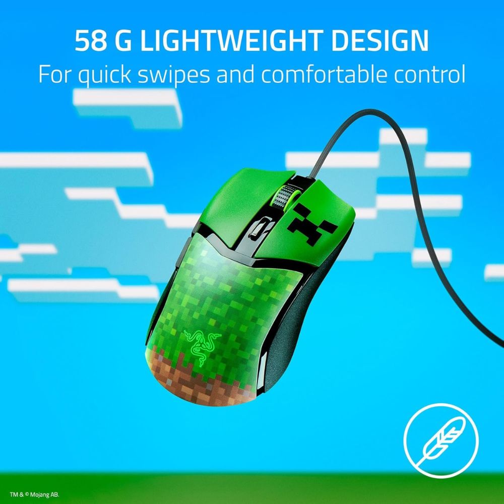Mouse Alambrico Razer Cobra - Minecraft Edition — imagen 6